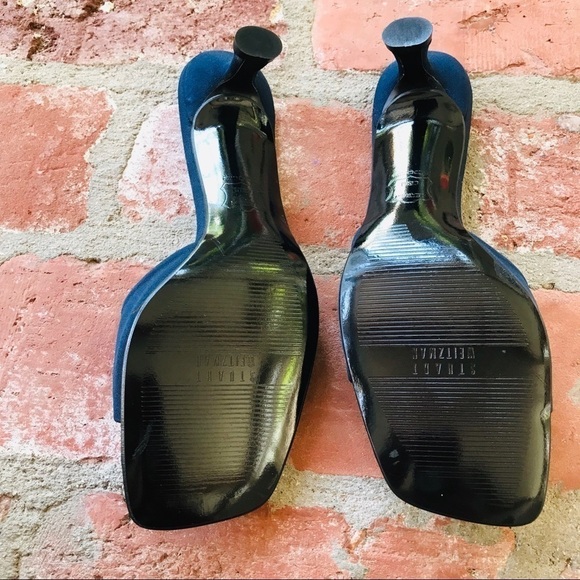 Stuart Weitzman Blue open toed heels size 8.5 AA - Picture 7 of 8